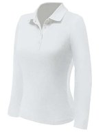 Nath Polo Langarmshirt mit Seitenschlitzen für Damen – White