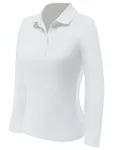 Nath Polo Langarmshirt mit Seitenschlitzen für Damen, White XL, NH542 – Bild 2