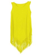 Nath Neonfarbene Kinderweste mit Fransen, Fuchsia Fluor 3/4, NH600 – Yellow Fluor