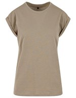 Ladies Extended Shoulder Tee – Pale Olive