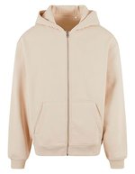 Sweat a capuche zippe oversize – Sable