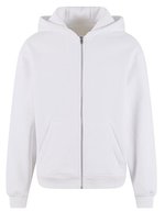 Sweat a capuche zippe oversize – Blanc