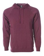 Independent Midweight Raglan Hoodie aus Baumwolle-Polyester – Crimson
