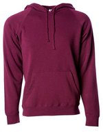 Independent Midweight Raglan Hoodie aus Baumwolle-Polyester – Maroon