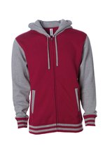 Independent Heavyweight Varsity Zip Hood mit Fleecefutter, Black/Gunmetal Heather XS, NP351 – Bild 3