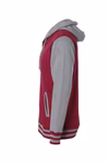 Independent Heavyweight Varsity Zip Hood mit Fleecefutter, Cardinal/Gunmetal Heather L, NP351 – Bild 5