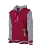 Independent Heavyweight Varsity Zip Hood mit Fleecefutter, Black/Gunmetal Heather XS, NP351 – Bild 6