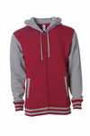 Independent Heavyweight Varsity Zip Hood mit Fleecefutter, Classic Navy/Gunmetal Heather L, NP351 – Bild 3