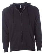 Independent Unisex Midweight Special Blend Raglan Zip Hood Black XS (NP355) – Black