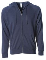 Independent Unisex Midweight Special Blend Raglan Zip Hood Black XS (NP355) – Classic Navy