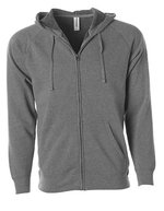 Independent Unisex Midweight Special Blend Raglan Zip Hood Black XS (NP355), NP355 – Nickel
