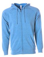 Independent Unisex Midweight Special Blend Raglan Zip Hood Black XS (NP355), NP355 – Pacifico