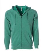 Independent Unisex Midweight Special Blend Raglan Zip Hood Black XS (NP355), NP355 – Mare Verde