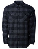 Independent Karomuster Flanellhemd mit Fronttaschen – Charcoal Heather/Black