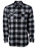 Independent Karomuster Flanellhemd mit Fronttaschen – Grey Heather/Black