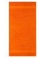 L-merch Handtuch 100% Baumwolle 450 g/m², Black 140 x 70 cm, NT09100 – Arancione