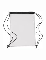 L-merch Transparenter PVC-Rucksack mit Kordelzug, Black 35 x 0.4 x 44 cm, NT0927 – Bild 2