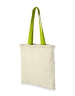 L-merch Baumwolltasche Nevada mit offenem Hauptfach, Natural/Apple Green 38 x 42 cm, NT110N – Bild 1