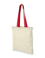 L-merch Baumwolltasche Nevada mit offenem Hauptfach, Natural/Apple Green 38 x 42 cm, NT110N – Natural/Red
