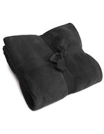L-merch Kuscheldecke aus Microfleece 180x130 cm – Black