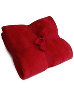 L-merch Kuscheldecke aus Microfleece 180x130 cm – Bordeaux