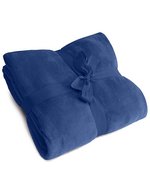 L-merch Kuscheldecke aus Microfleece 180x130 cm, Black 180 x 130 cm, NT1511 – Navy Blue