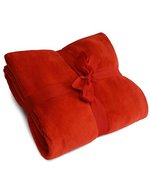 L-merch Kuscheldecke aus Microfleece 180x130 cm, Black 180 x 130 cm, NT1511 – Red