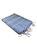 L-merch Hamam-Handtuch mit Quasten und Streifen, Blue 180 x 100 cm, NT2022 – Bild 2