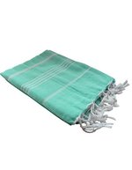 L-merch Hamam-Handtuch mit Quasten und Streifen, Blue 180 x 100 cm, NT2022 – Mint Green