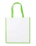 L-merch Einkaufstasche Bern mit 21 Liter Volumen, White/Light Green 38 x 40 x 16 cm, NT3610 – Bild 2