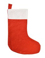 L-merch Weihnachtsstrumpf rot aus Polyester in – Red/White