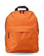 L-merch Rucksack Basic mit Reißverschluss-Vortasche, Black 37.5 x 14 x 44 cm, NT4585 – Orange