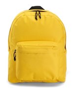 L-merch Rucksack Basic mit Reißverschluss-Vortasche, Black 37.5 x 14 x 44 cm, NT4585 – Jaune