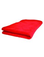 L-merch Fleece-Picknick-Decke mit Antipilling-Beschichtung, Black 180 x 110 cm, NT507 – Red