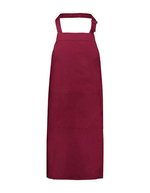 L-merch Vorgewaschene Latzschürze mit Tasche, Bordeaux 75 x 85 cm, NT5220 – Bordeaux