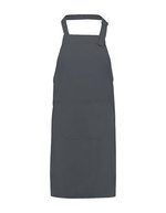 L-merch Vorgewaschene Latzschürze mit Tasche, Bordeaux 75 x 85 cm, NT5220 – Dark Grey