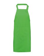 L-merch Vorgewaschene Latzschürze mit Tasche, Bordeaux 75 x 85 cm, NT5220 – Lime Green