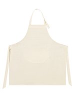 L-merch Vorgewaschene Latzschürze mit Tasche, Bordeaux 75 x 85 cm, NT5220 – Natural