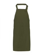 L-merch Vorgewaschene Latzschürze mit Tasche, Bordeaux 75 x 85 cm, NT5220 – Olive Green