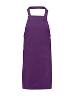 L-merch Vorgewaschene Latzschürze mit Tasche, Bordeaux 75 x 85 cm, NT5220 – Purple