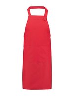 L-merch Vorgewaschene Latzschürze mit Tasche, Bordeaux 75 x 85 cm, NT5220 – Red