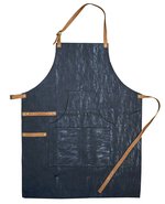 L-merch Schürze PU mit verstellbarem Nackenband, Brown/Dark Grey 63 x 83 cm, NT5260 – Bild 1