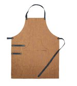 L-merch Schürze PU mit verstellbarem Nackenband, Brown/Dark Grey 63 x 83 cm, NT5260 – Bild 3