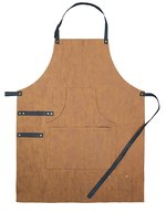 L-merch Schürze PU mit verstellbarem Nackenband, Brown/Dark Grey 63 x 83 cm, NT5260 – Bild 2
