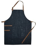 L-merch Schürze PU mit verstellbarem Nackenband, Brown/Dark Grey 63 x 83 cm, NT5260 – Gris fonce/Marron