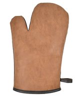 L-merch Ofenhandschuh PU-Kunstleder/Baumwolle 2023 – Brown/Dark Grey