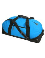 L-merch Sporttasche Nottingham aus 600D-Polyester, Black/Black 60 x 30 x 27.5 cm, NT5688 – Azzurro chiaro/Nero