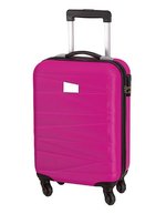 L-merch Trolley-Bordcase Padua mit 4 Rollen, Black 55 x 35 x 20 cm, NT600 – Rosa