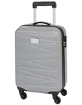 L-merch Trolley da Cabina Padua con 4 Ruote, Black 55 x 35 x 20 cm, NT600 – Silver