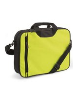 L-merch Dokumententasche Amsterdam mit Schultergurt – Lime Green/Black